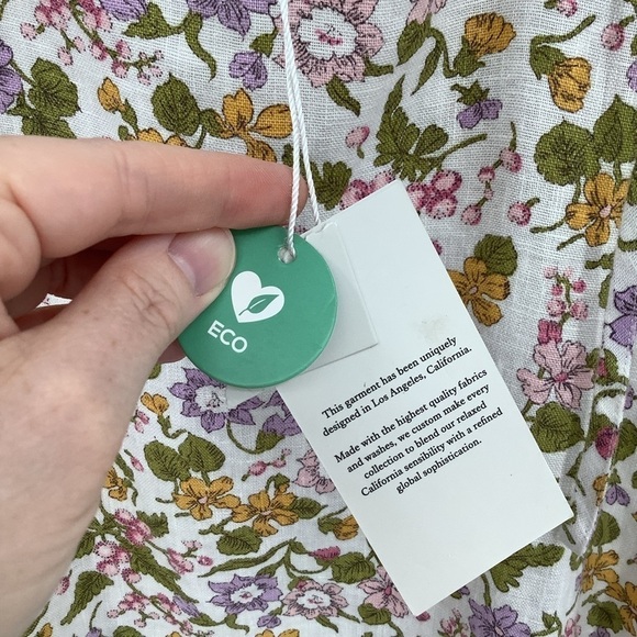 Rails Constance Linen Midi Dress Tansy Size Large Sun Dress Sundress Brunch NWT - Picture 12 of 15